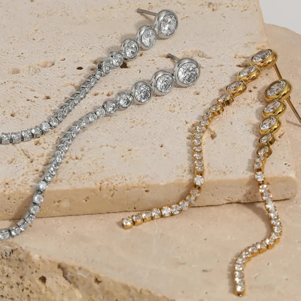 Tennis Style Earrings