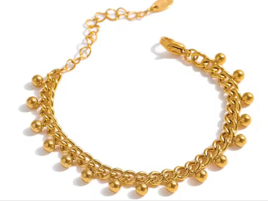 Bead Chain Gold Bracelet