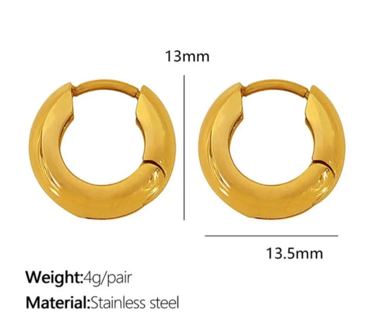 Small Chunky Hoop Earrings