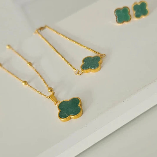 Green Aventurine Clover Bracelet