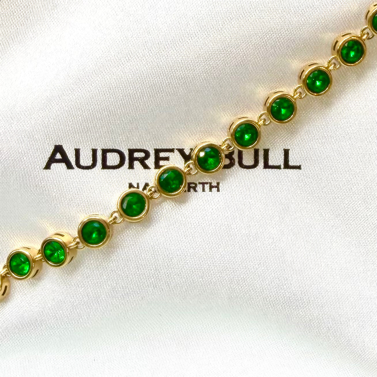 Emerald Sparkle Circle Bracelet