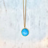 Round Blue Opal Necklace