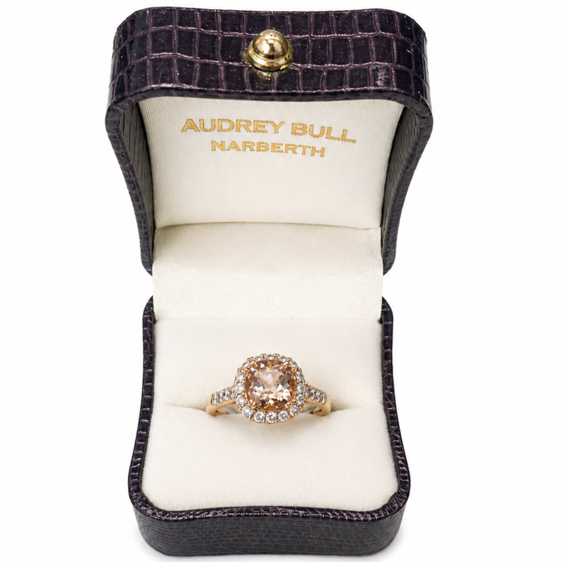 Morganite and Diamond Ring 2