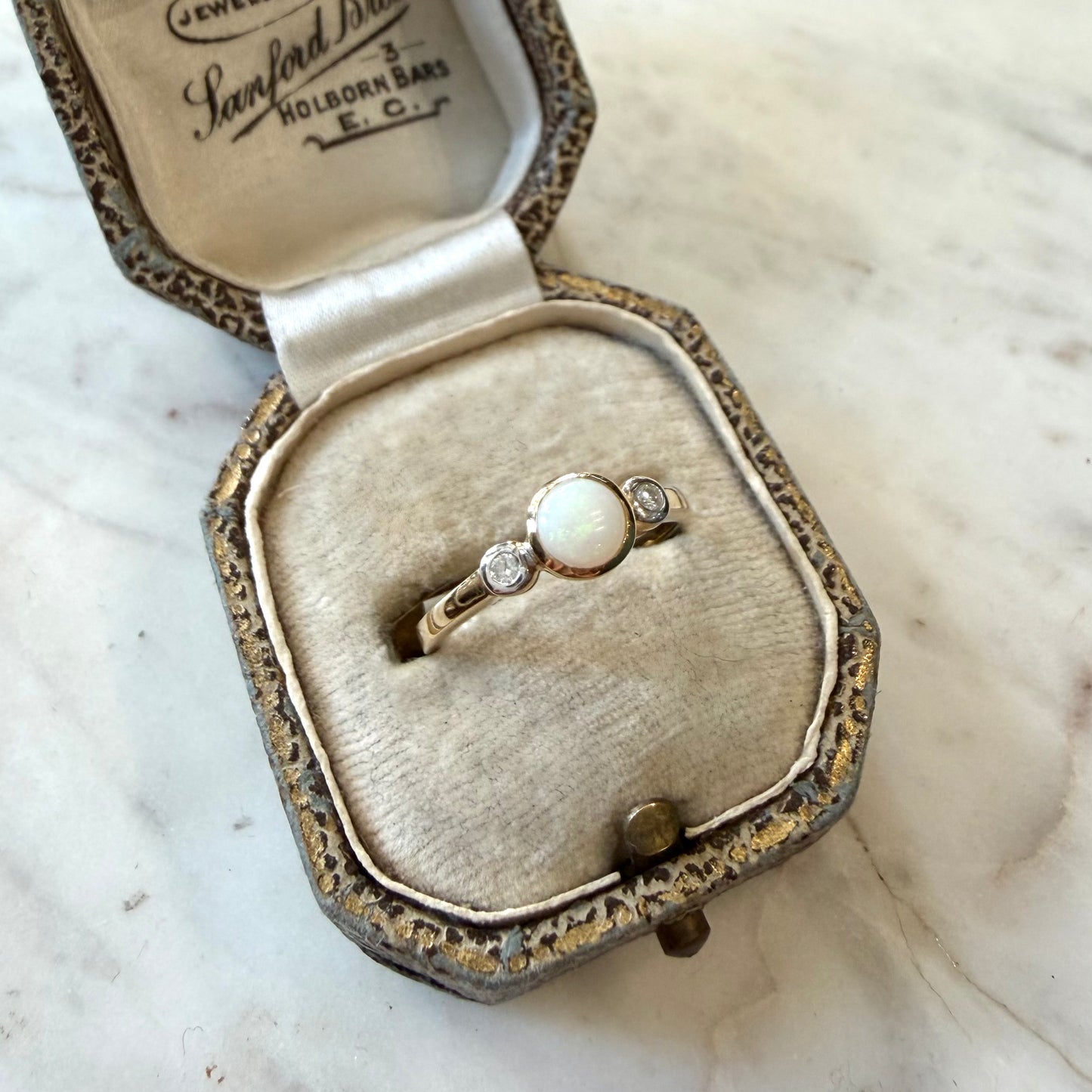 Opal and Diamond Ring