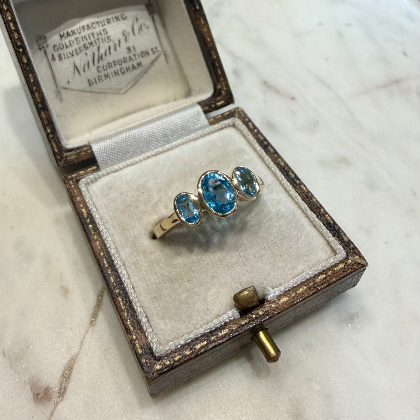 Swiss Blue Topaz Ring