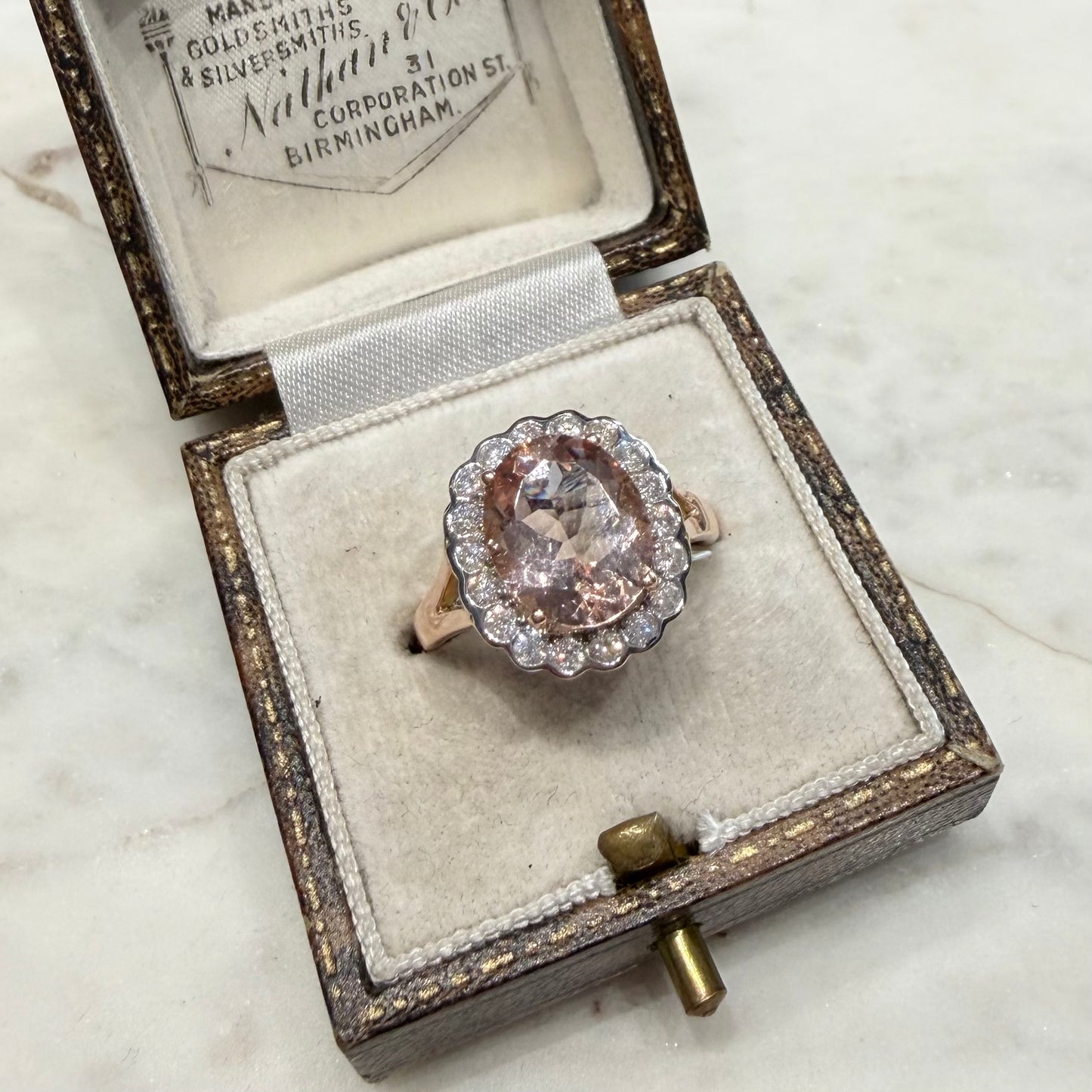 Morganite and Diamond Ring