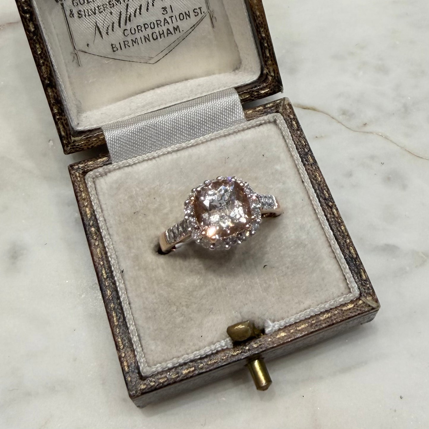 Morganite and Diamond Ring 2