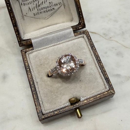 Morganite and Diamond Ring 2