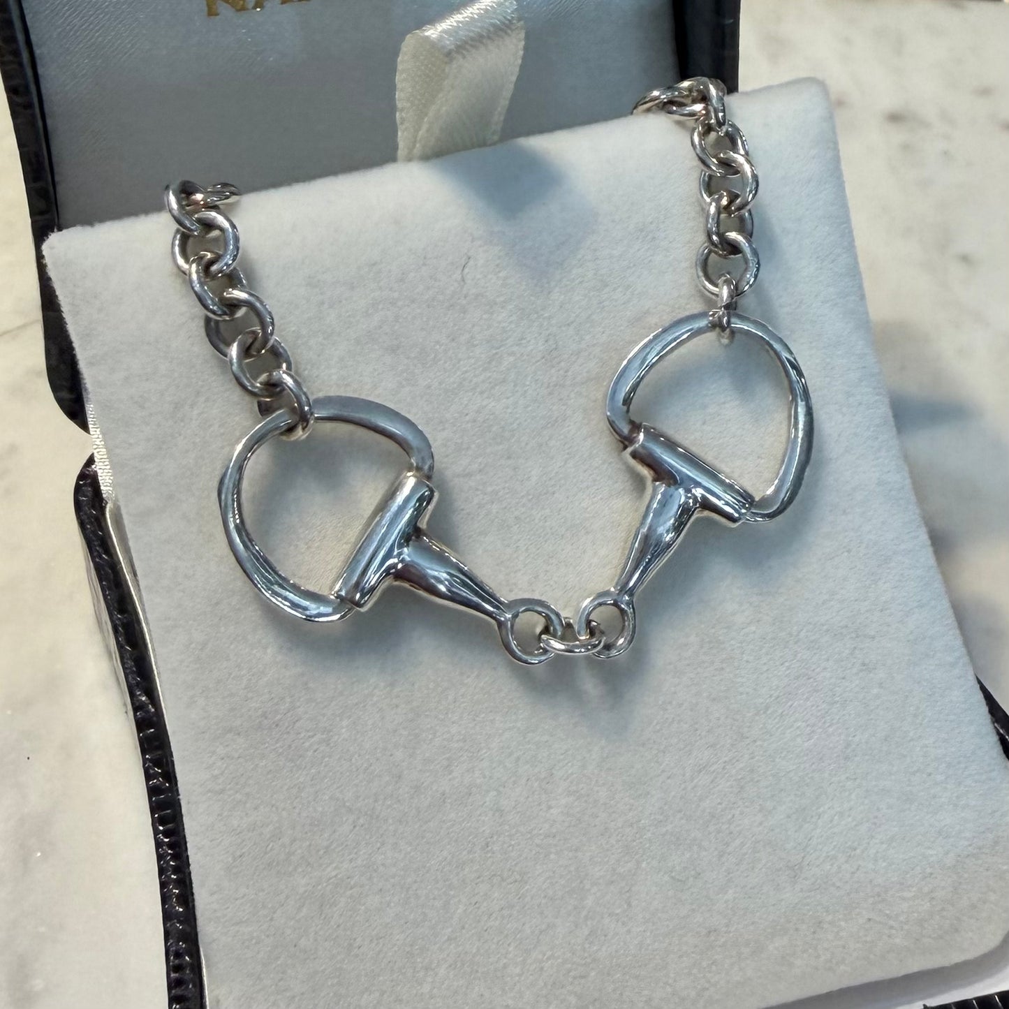 Snaffle Silver Bracelet