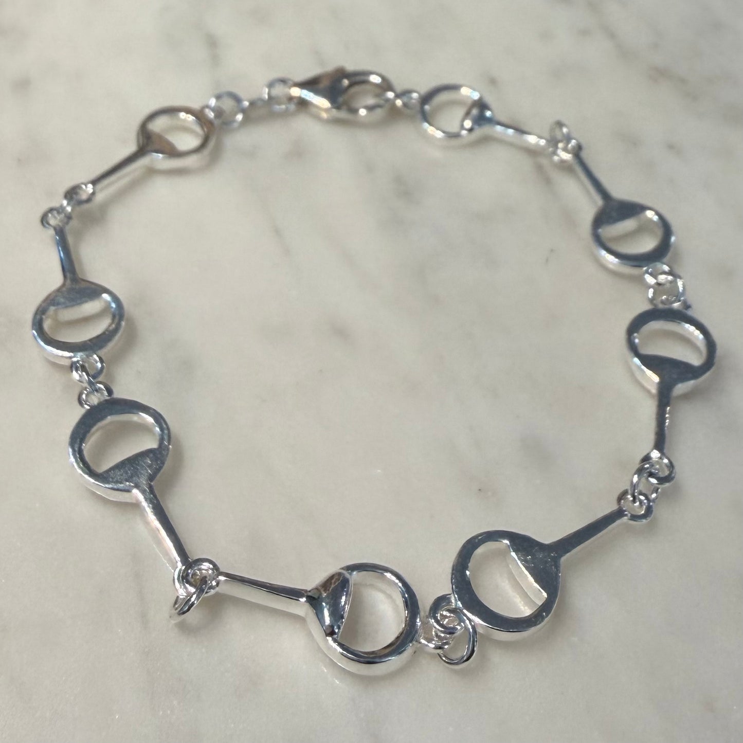 Snaffle Silver Bracelet