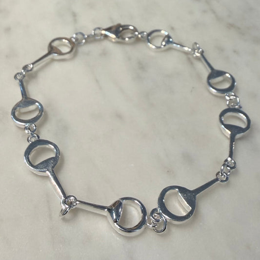 Snaffle Silver Bracelet