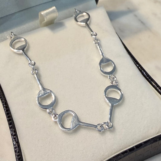 Snaffle Silver Bracelet
