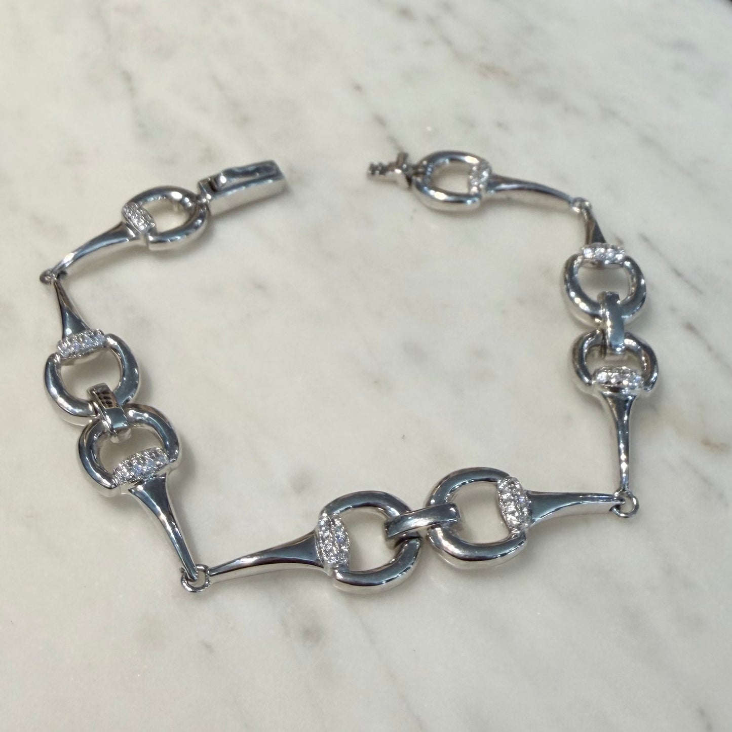 Snaffle Silver Bracelet