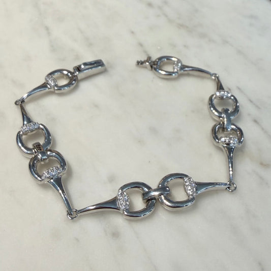 Snaffle Silver Bracelet