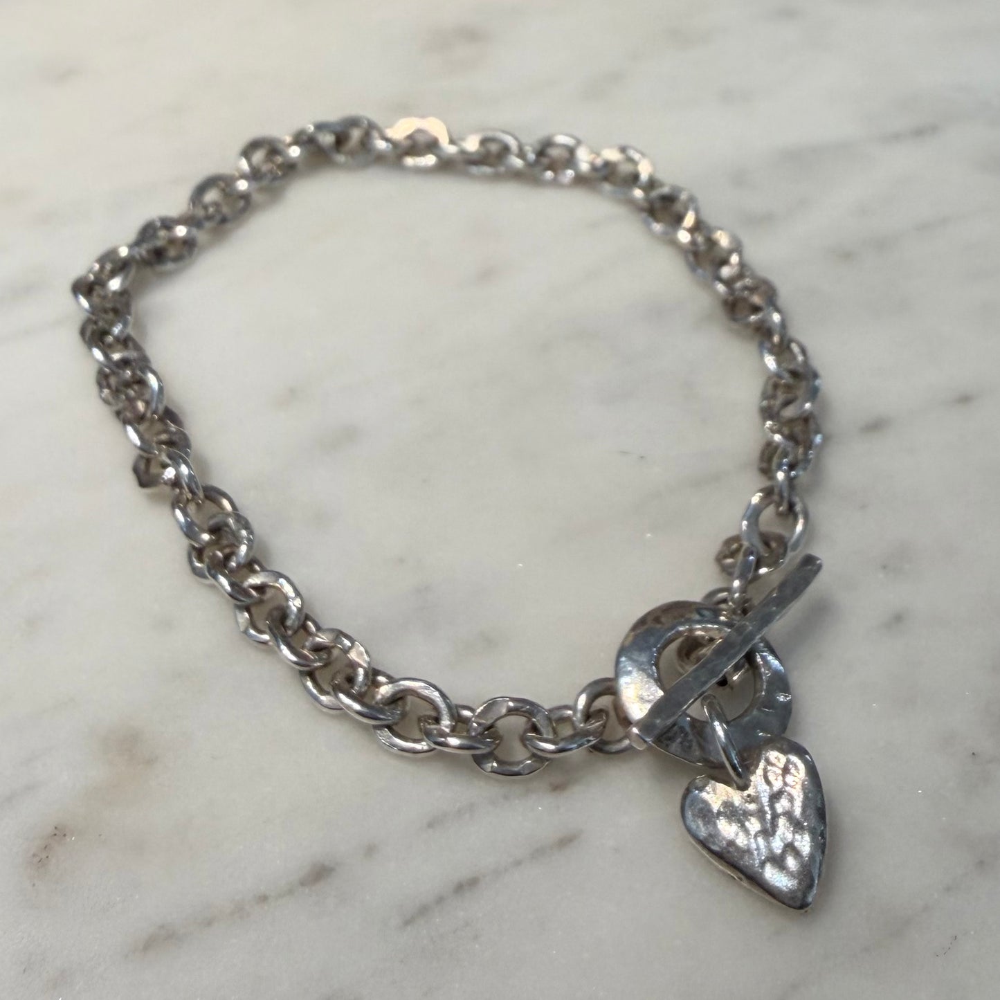 Heart Sterling Silver Bracelet