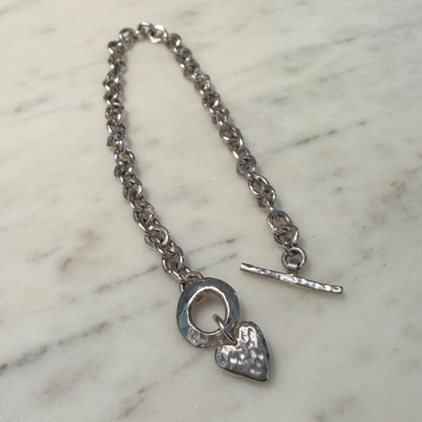 Heart Sterling Silver Bracelet