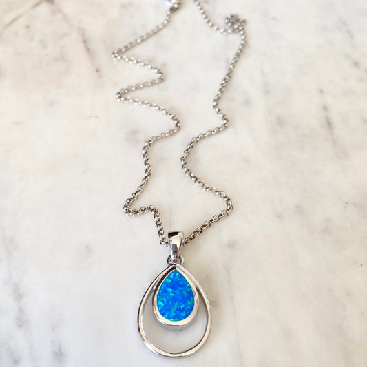 Opal Pendant Necklace