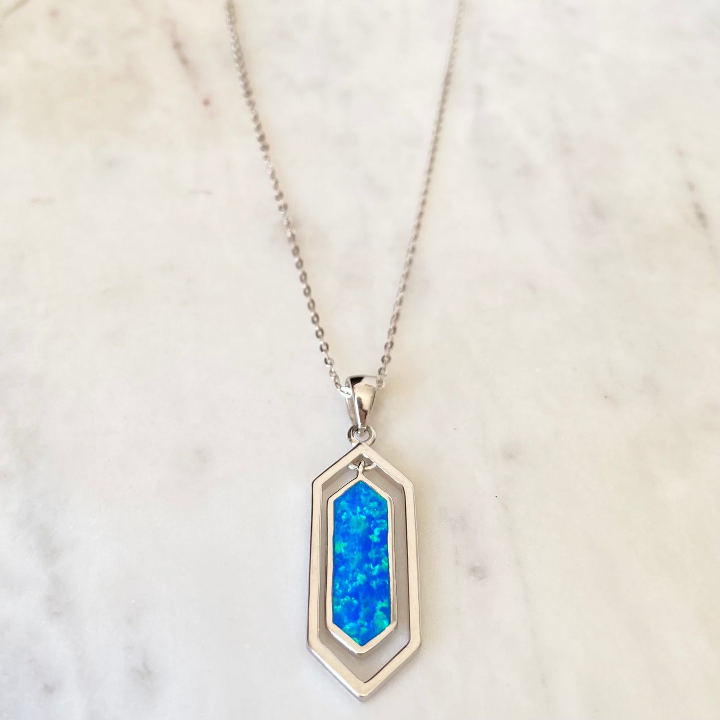 Opal Pendant Necklace