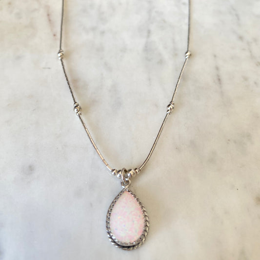 Opal Pendant Necklace