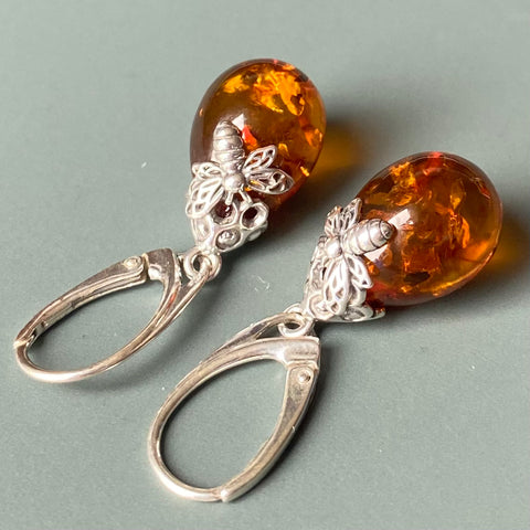 Amber Drops with Bee