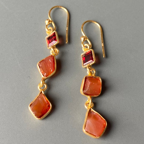 Raw Carnelian Drops
