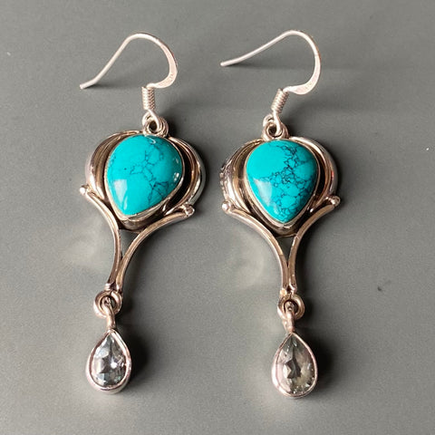 Turquoise and Topaz Drops