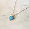 Heart Opal 9ct Yellow Gold Necklace