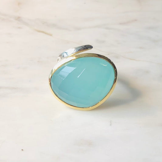 Chunky Chalcedony Ring
