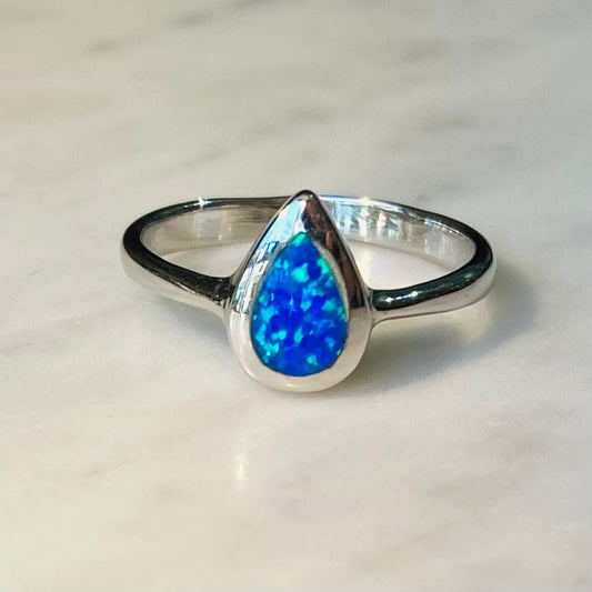 Teardrop Opal Ring