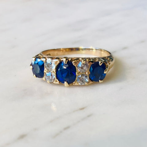 Sapphire and Diamond Ring.