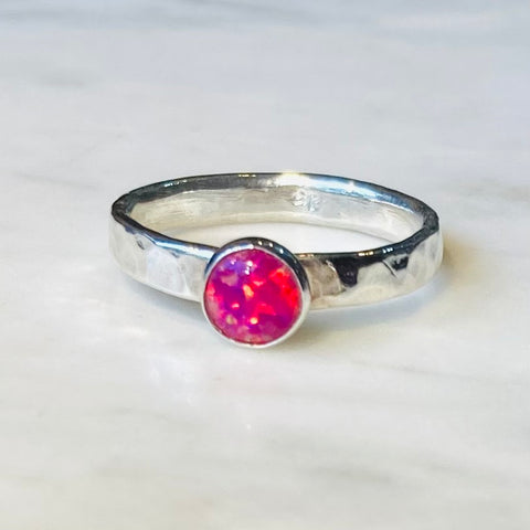 Raspberry Opal Ring