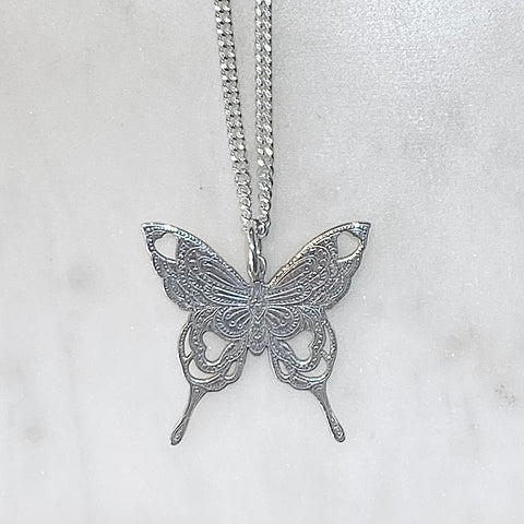 Sterling Silver Butterfly Necklace