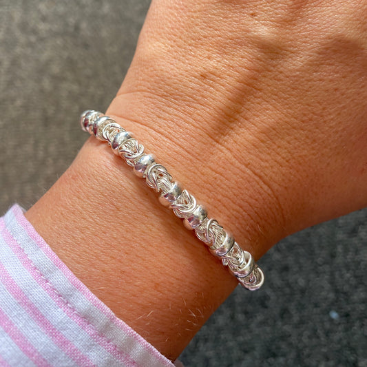 Silver Intwined Link Bracelet