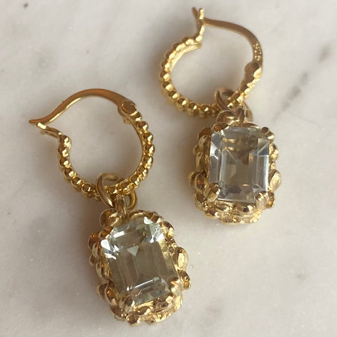 Green Amethyst Earrings