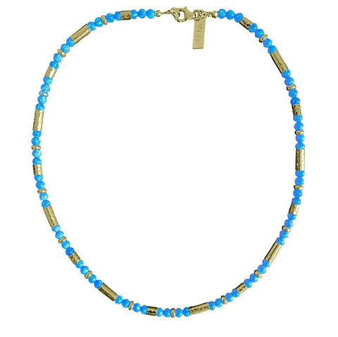 Opal and gold full necklace