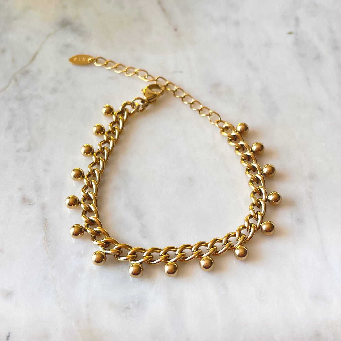 Bead Chain Gold Bracelet