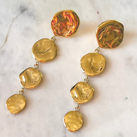 Hammered Drop Earrings