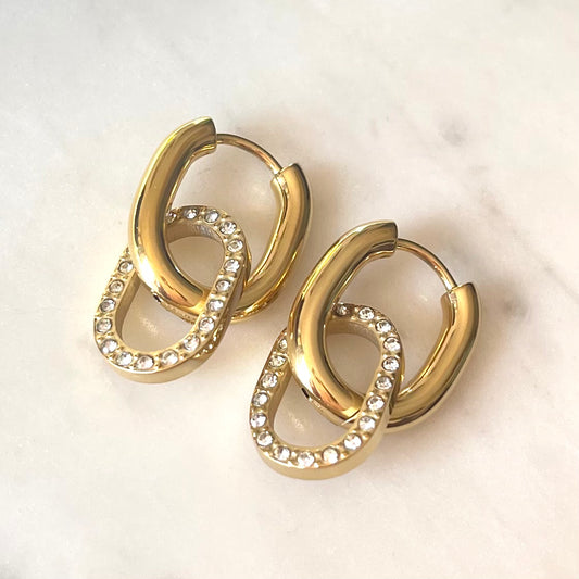 Paperclip/Link Hoop Earrings