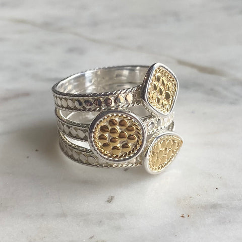 Handmade Silver and Gold Stack Ring
