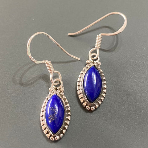 Lapis Lazuli Drops - Silver