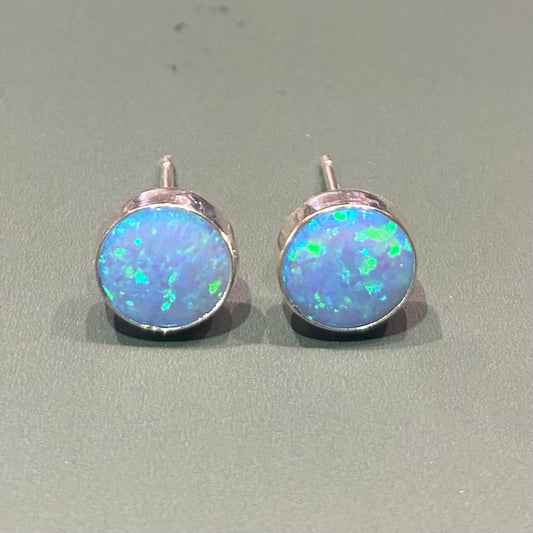 Round Opal Studs - Large
