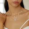 Starry Mother of Pearl Necklace - Silver or Gold