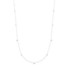 Bezel Cubic Zirconia Station Necklace - Silver or Gold