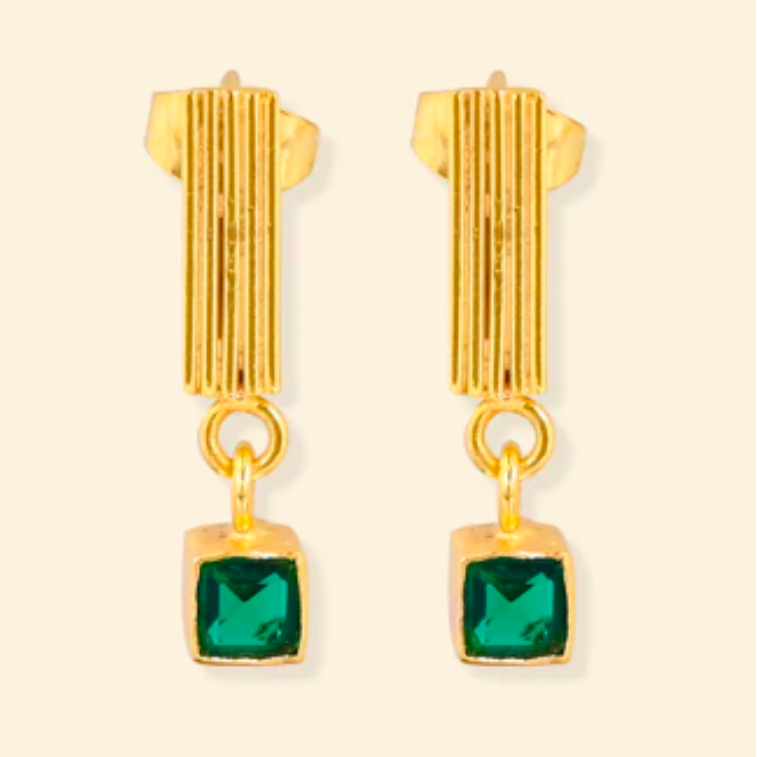Emerald Doublet Earrings