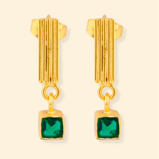 Emerald Doublet Earrings