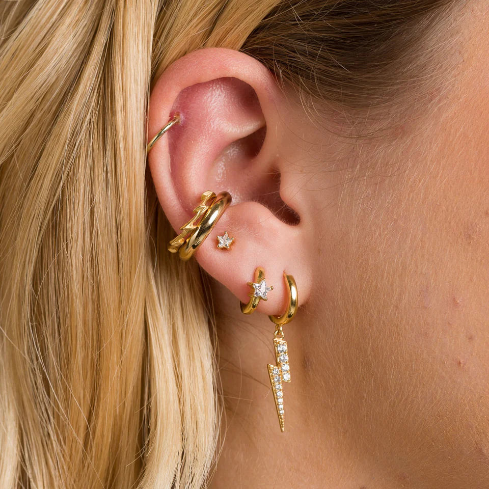 Lightening Hoop Earrings