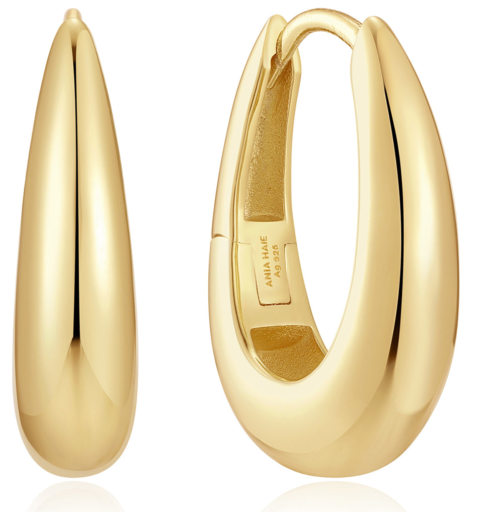 Silver Classic Dome Hoop Earrings