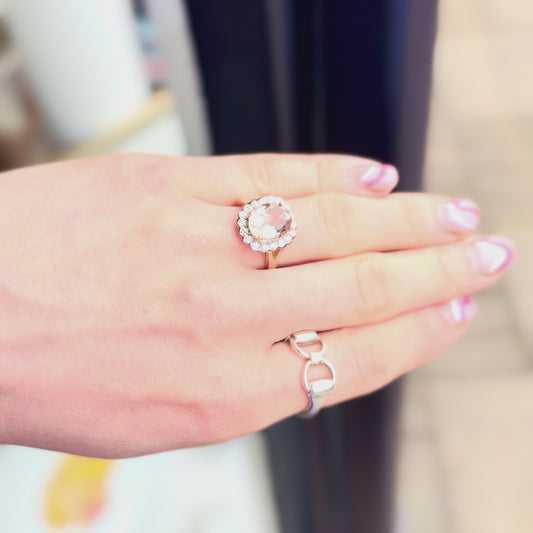 Morganite and Diamond Ring