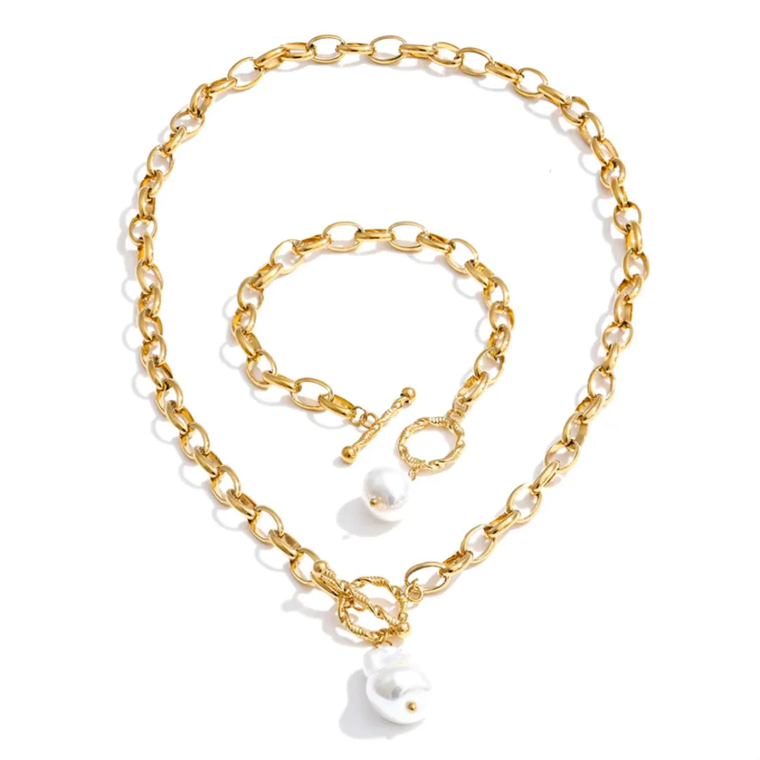 Large Pearl Pendant Necklace