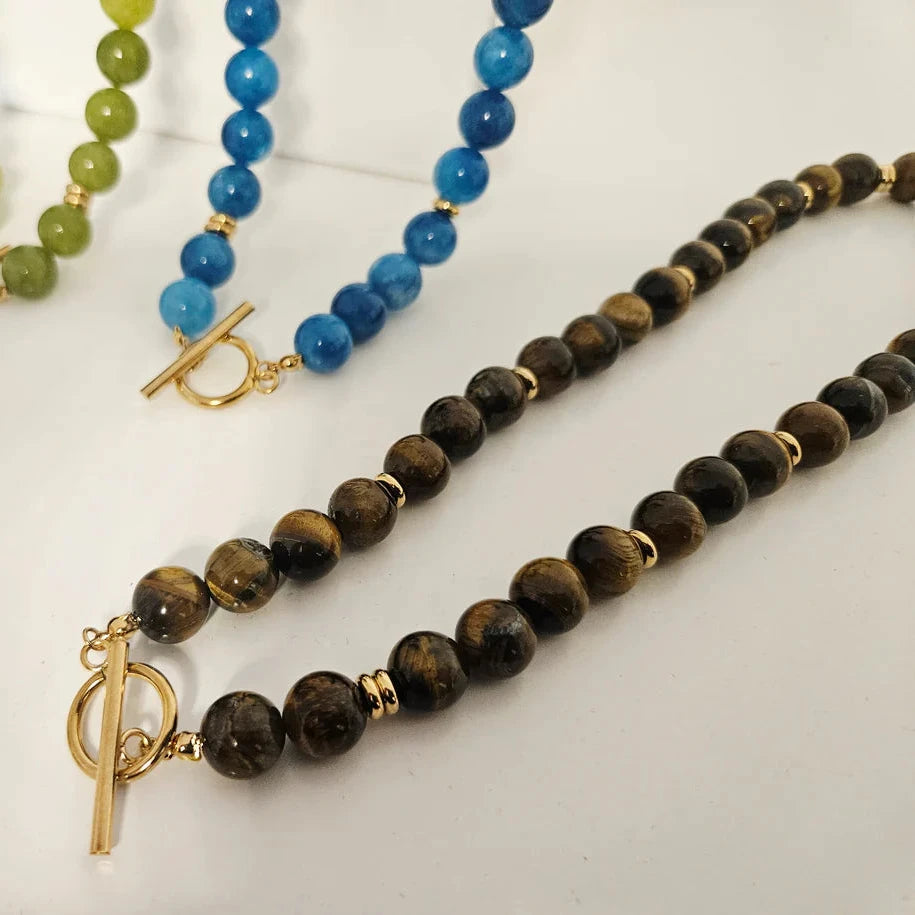 Beaded Necklace - Tigers Eye